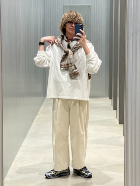 「ASICS（アシックス）のアイテム」を使った、ダイチさん（メンズ・168cm）の春コーディネート