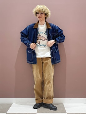「アイテム（カバーオール）」を使った、ダイチさん（メンズ・168cm）の秋コーディネート