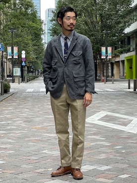 「KENNETH FIELD」｜Naoki_Sakumaさん（メンズ・181cm）の秋コーディネート