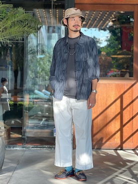 「BEAMS PLUS（ビームスプラス）のアイテム」を使った、Naoki_Sakumaさん（メンズ・181cm）の夏コーディネート