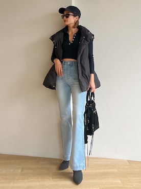 黒木 ナツミ🦋さん（レディース・162cm）の秋コーディネート