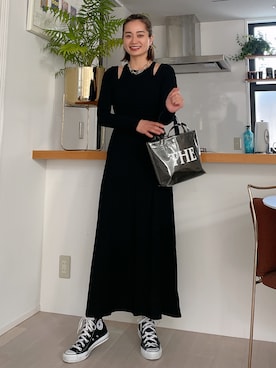 「Vicente（ヴィセンテ）のアイテム（ワンピース）」を使った、黒木 ナツミ🦋さん（レディース・162cm）の春コーディネート