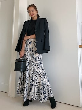 「Vicente（ヴィセンテ）のアイテム（スカート）」を使った、黒木 ナツミ🦋さん（レディース・162cm）の秋コーディネート
