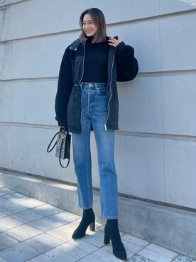 黒木 ナツミ🦋さん（レディース・162cm）の冬コーディネート