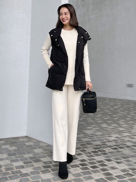 「Vicente（ヴィセンテ）のアイテム（その他パンツ）」を使った、黒木 ナツミ🦋さん（レディース・162cm）の秋コーディネート