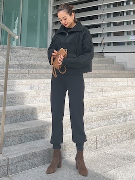 「Vicente（ヴィセンテ）のアイテム（その他パンツ）」を使った、黒木 ナツミ🦋さん（レディース・162cm）の秋コーディネート