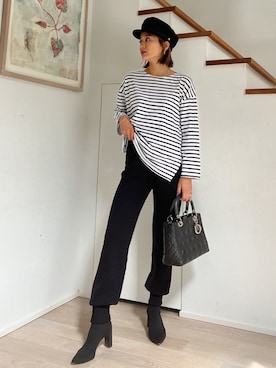 「Vicente（ヴィセンテ）のアイテム（その他パンツ）」を使った、黒木 ナツミ🦋さん（レディース・162cm）の秋コーディネート