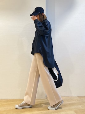 「Vicente（ヴィセンテ）のアイテム（その他パンツ）」を使った、黒木 ナツミ🦋さん（レディース・162cm）の秋コーディネート