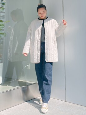 「Vicente（ヴィセンテ）のアイテム（その他アウター）」を使った、黒木 ナツミ🦋さん（レディース・162cm）の秋コーディネート