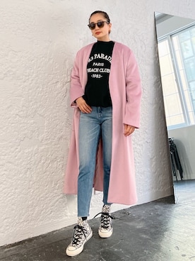 「Vicente（ヴィセンテ）のアイテム（その他アウター）」を使った、黒木 ナツミ🦋さん（レディース・162cm）の冬コーディネート