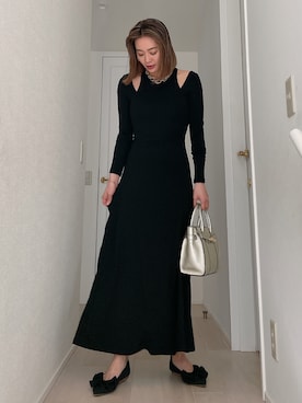 「Vicente（ヴィセンテ）のアイテム（ワンピース）」を使った、黒木 ナツミ🦋さん（レディース・162cm）の春コーディネート