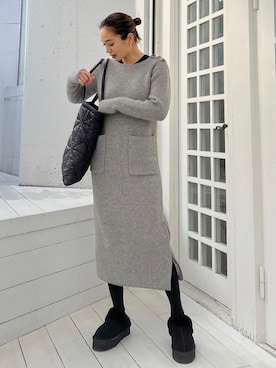 黒木 ナツミ🦋さん（レディース・162cm）の冬コーディネート