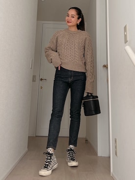 黒木 ナツミ🦋さん（レディース・162cm）の冬コーディネート