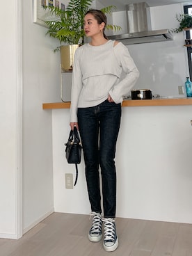 黒木 ナツミ🦋さん（レディース・162cm）の春コーディネート