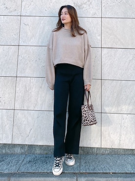 黒木 ナツミ🦋さん（レディース・162cm）の冬コーディネート