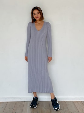 「Vicente（ヴィセンテ）のアイテム（ワンピース）」を使った、黒木 ナツミ🦋さん（レディース・162cm）の冬コーディネート