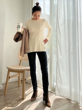 黒木 ナツミ🦋さん（レディース・162cm）の秋コーディネート