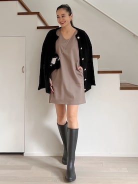 黒木 ナツミ🦋さん（レディース・162cm）の秋コーディネート