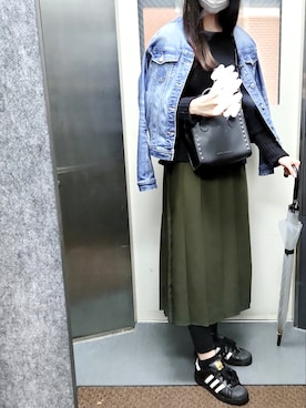 「MERCURYDUO（マーキュリーデュオ）のアイテム（ハンドバッグ）」を使った、yuuuukaさん（レディース・169cm）の冬コーディネート