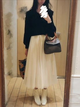 「AND COUTURE（アンドクチュール）のアイテム」を使った、yuuuukaさん（レディース・169cm）の春コーディネート