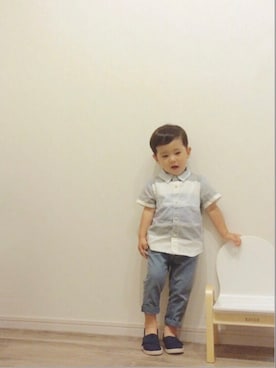 「babyGAP（babyGAP）のアイテム（トップス）」を使った、taaaoさん（キッズ・90cm）の春コーディネート