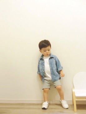 「babyGAP（babyGAP）のアイテム（トップス）」を使った、taaaoさん（キッズ・90cm）の春コーディネート