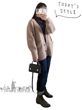 「MARIA BLACK（マリアブラック）のアイテム」を使った、エル .s さん（レディース・155cm）の冬コーディネート