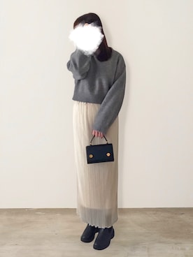 「classicalelf（クラシカルエルフ）のアイテム（スカート）」を使った、エル .s さん（レディース・155cm）の冬コーディネート