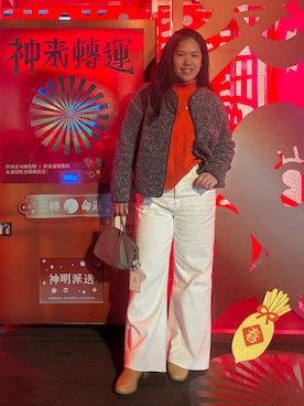 「アイテム（ノーカラージャケット）」を使った、Yommi Chen🇹🇼さん（レディース・167cm）の夏コーディネート
