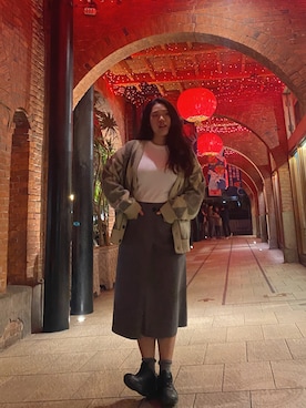 「no brand（ノーブランド）のアイテム（ノーカラージャケット）」を使った、Yommi Chen🇹🇼さん（レディース・167cm）の春コーディネート