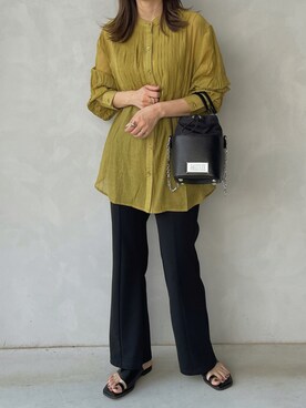 「オリーブ」｜「アイテム（サンダル）」を使った、maamin♡さん（レディース・156cm）の夏コーディネート