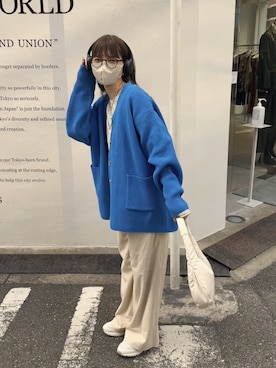 「Kastane（カスタネ）のアイテム（オールインワン・サロペット）」を使った、maamin♡さん（レディース・156cm）の冬コーディネート