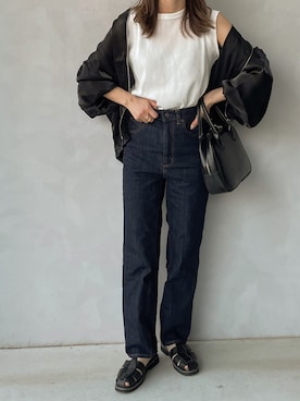 「ap retro（アプレトロ）のアイテム（ジャケット/アウター）」を使った、maamin♡さん（レディース・156cm）の夏コーディネート