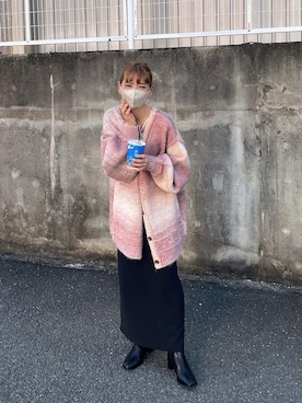 「ロングカーディガン」｜maamin♡さん（レディース・156cm）の秋コーディネート