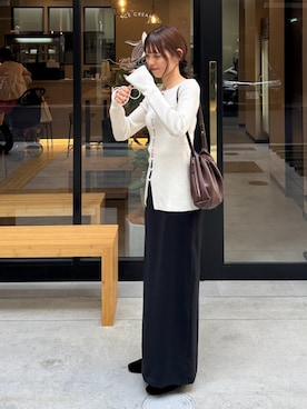 「アイテム（スカート）」を使った、maamin♡さん（レディース・156cm）の秋コーディネート