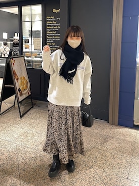 「Omekashi（オメカシ）のアイテム」を使った、maamin♡さん（レディース・156cm）の冬コーディネート
