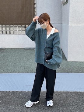 「tiptop（ティップトップ）のアイテム（カーディガン/ボレロ）」を使った、maamin♡さん（レディース・156cm）の秋コーディネート