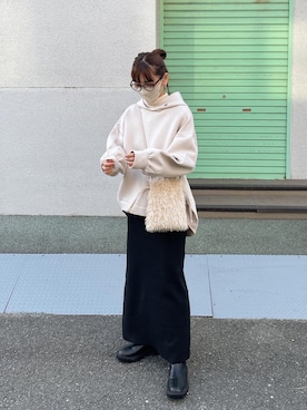 「アイテム（パーカー）」を使った、maamin♡さん（レディース・156cm）の秋コーディネート