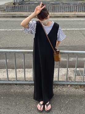「ap retro（アプレトロ）のアイテム（ワンピース/ドレス）」を使った、maamin♡さん（レディース・156cm）の夏コーディネート