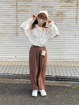 「UR Lab.（アーバンリサーチラボ）のアイテム（パンツ）」を使った、maamin♡さん（レディース・156cm）の秋コーディネート