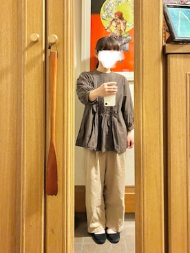 「アイテム（バレエシューズ）」を使った、まっきさん（レディース・150cm）の秋コーディネート