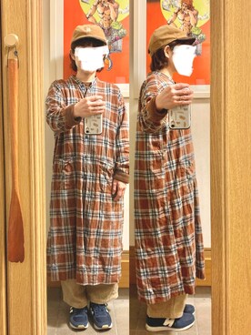 「PAR ICI（パーリッシィ）のアイテム（ワンピース/ドレス）」を使った、まっきさん（レディース・149cm）の秋コーディネート