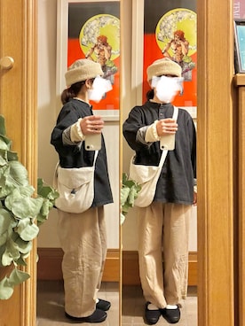 「Samansa Mos2 blue（サマンサモスモスブルー）のアイテム」を使った、まっきさん（レディース・150cm）の秋コーディネート