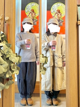 「14+（イチヨンプラス）のアイテム」を使った、まっきさん（レディース・150cm）の冬コーディネート
