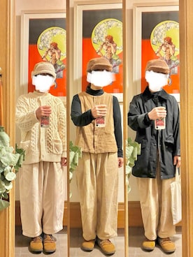 「アイテム（ベスト）」を使った、まっきさん（レディース・150cm）の秋コーディネート