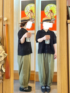 「14+（イチヨンプラス）のアイテム」を使った、まっきさん（レディース・150cm）の夏コーディネート