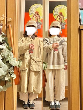 「14+（イチヨンプラス）のアイテム」を使った、まっきさん（レディース・150cm）の冬コーディネート