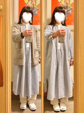 「ジャックパーセル」｜「アイテム（ワンピース/ドレス）」を使った、まっきさん（レディース・149cm）の冬コーディネート