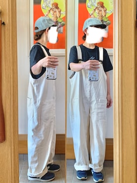 「昨日のコーデ」｜「アイテム（オールインワン・サロペット）」を使った、まっきさん（レディース・150cm）の夏コーディネート