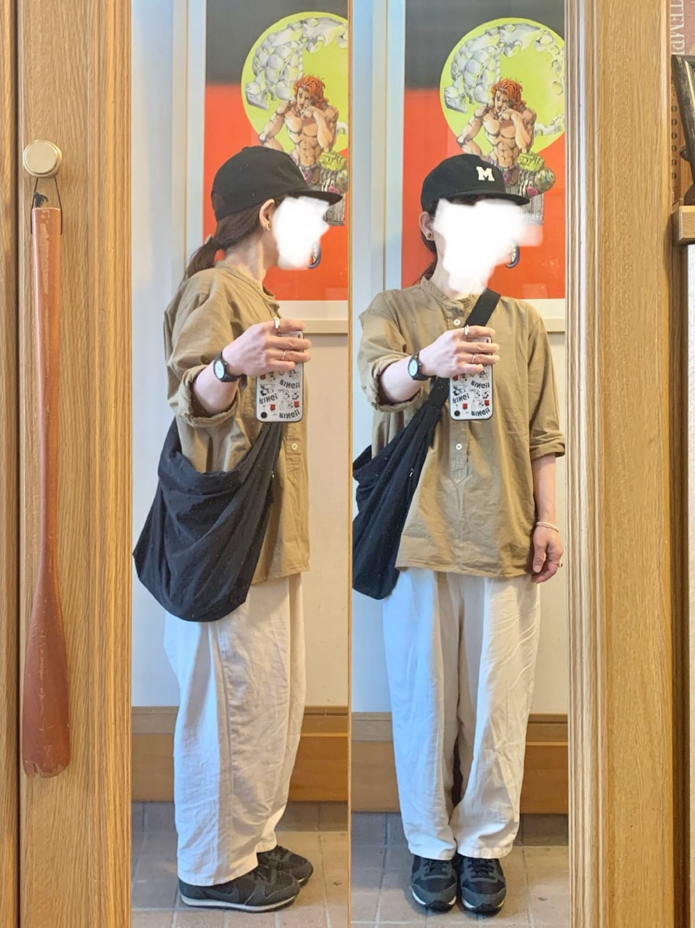 「昨日のコーデ、昨日の服、キャップ、古着」｜「古着屋購入品のアイテム（キャップ、ブラック系）」を使った、まっきさん（レディース・150cm）の夏コーディネートの1枚目の写真